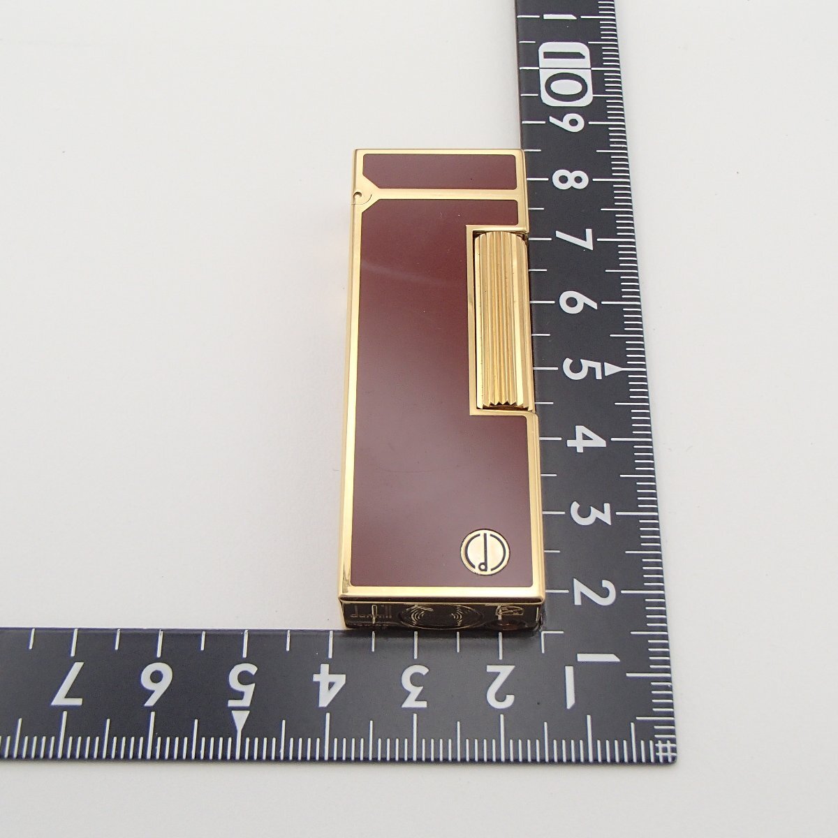 ★Dunhill dunhill ダンヒル ライター /レッド×ゴールド/ ガスライター 喫煙具 著火未確認 箱★KB