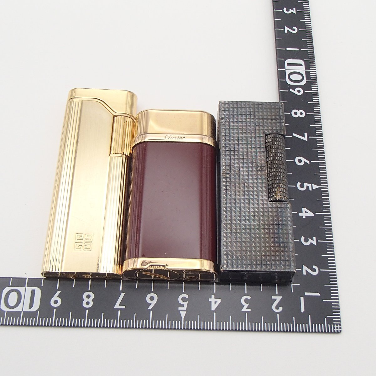 ★ブランドライター まとめ 3點 /カルティエ　ダンヒル　ジバンシー/ ガスライター 喫煙具 著火未確認(rèn)★MM