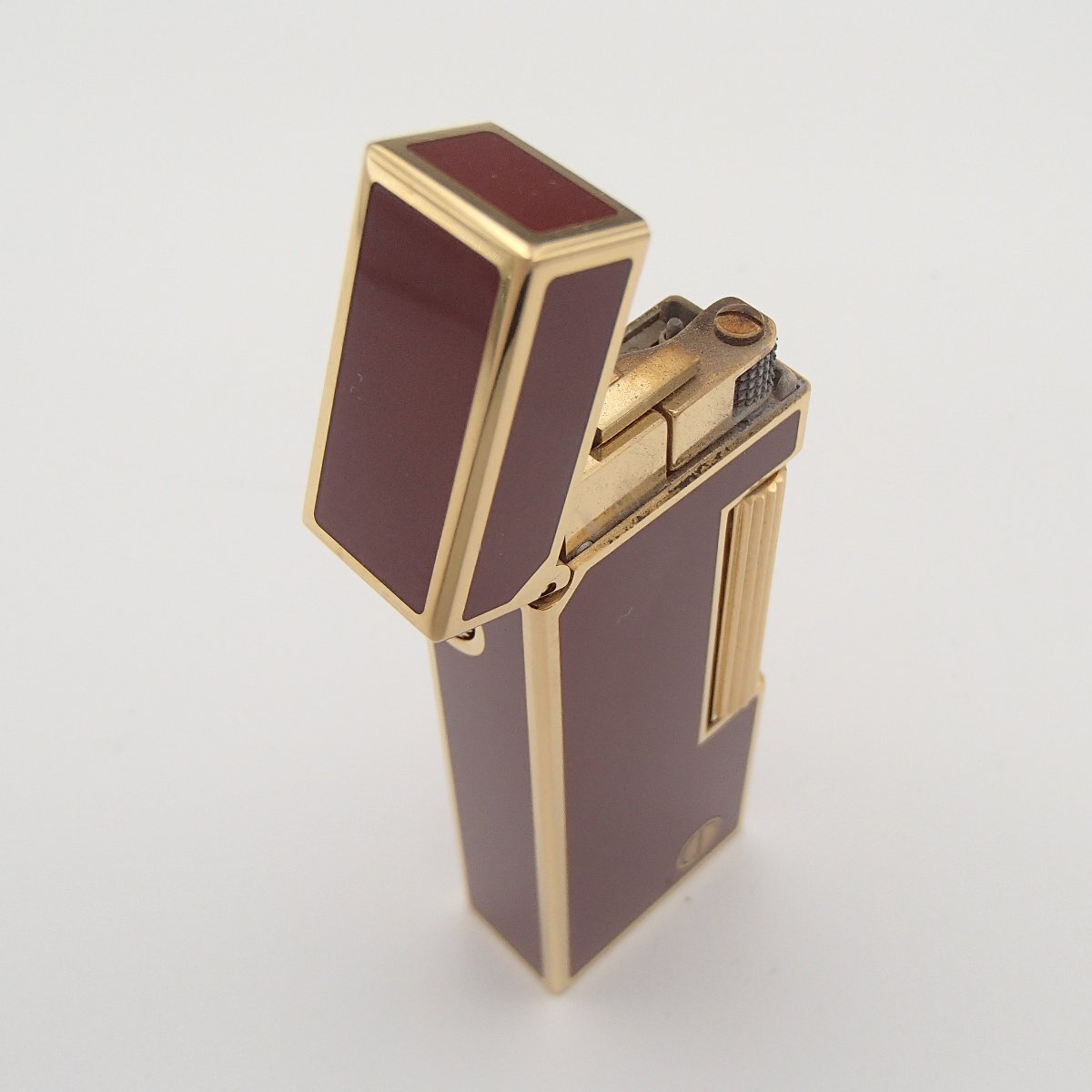 ★Dunhill dunhill ダンヒル ライター /レッド×ゴールド/ ガスライター 喫煙具 著火未確認 箱★KB