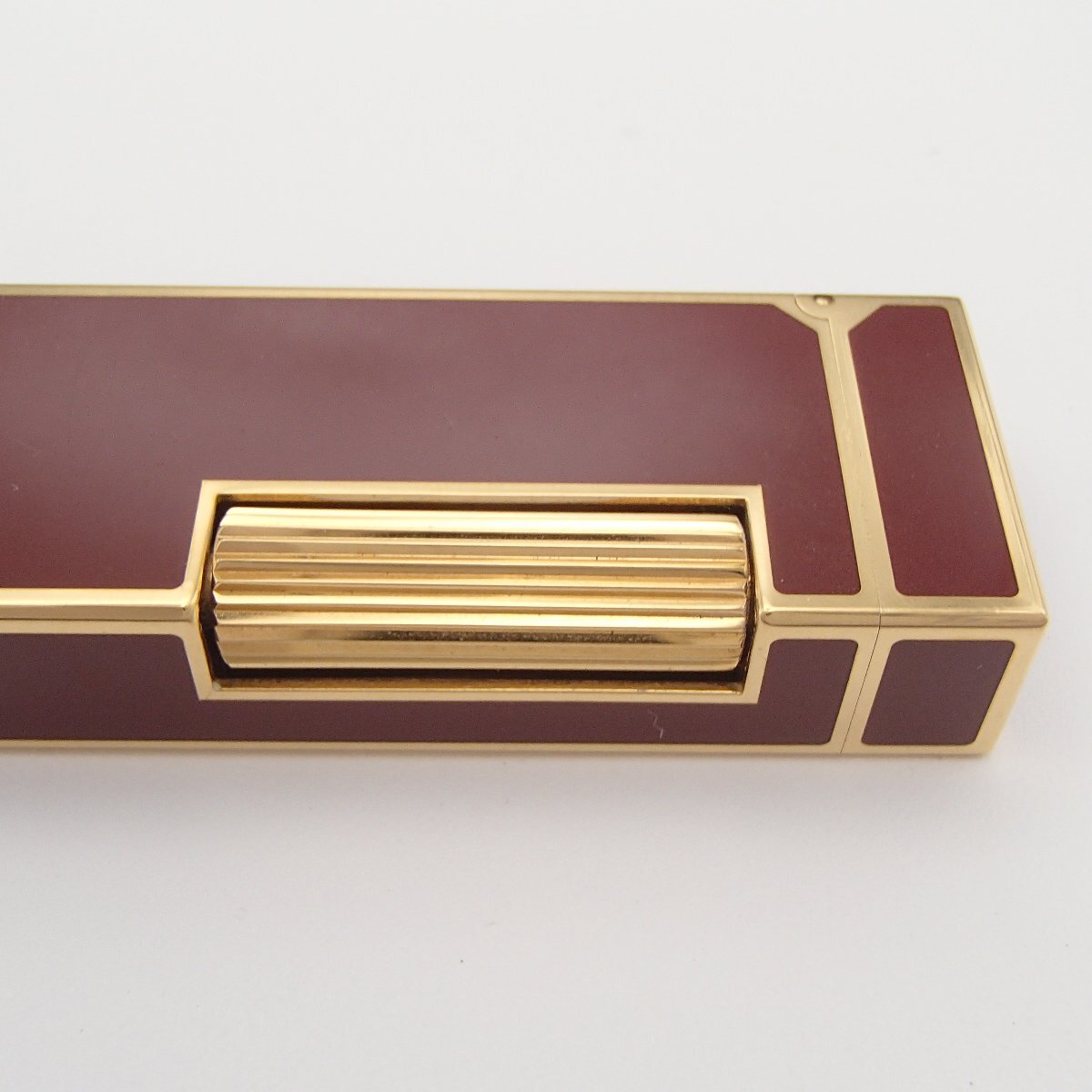 ★Dunhill dunhill ダンヒル ライター /レッド×ゴールド/ ガスライター 喫煙具 著火未確認 箱★KB