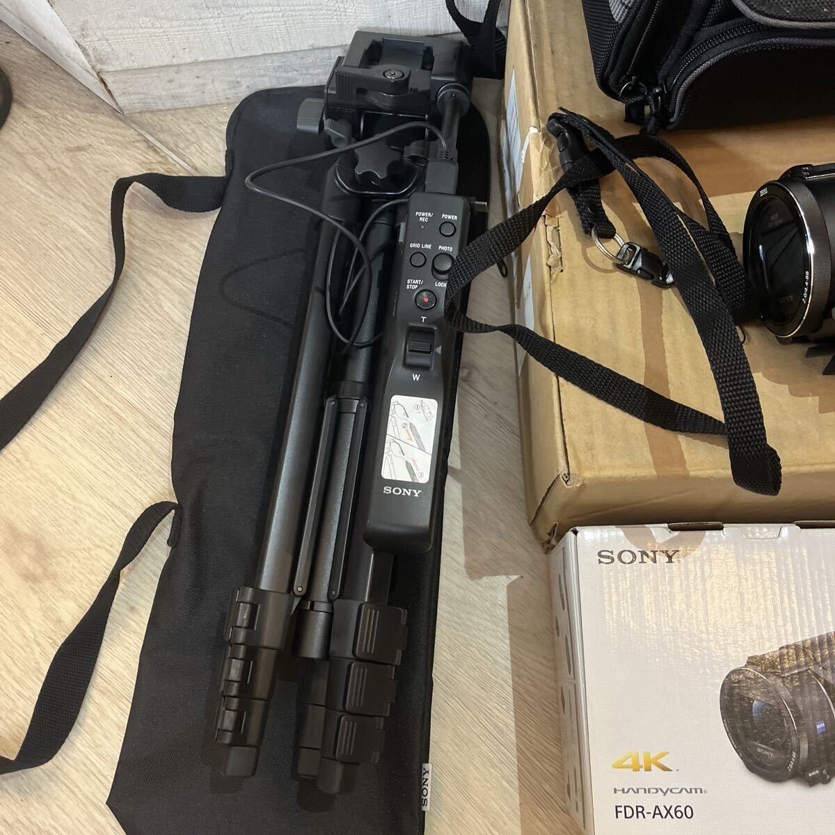 SONY FDR-AX60 リモコン三腳 VCT-VPR1 ショットガンママイクロフォン ECM-CG60 バッテリー2個(gè) SDカード付き 豪華 フルセット 現(xiàn)狀品 カメラ