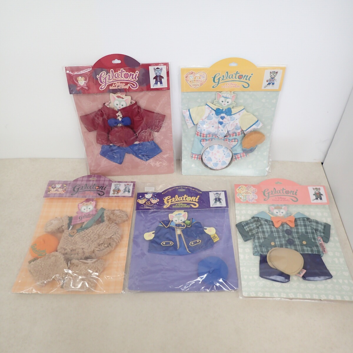 ジェラトーニ ぬいぐるみコスチューム ダッフィーのハートウォーミング?デイズ2018/クリスタル?ウィッシュ?ジャーニー 等 5點セット【IO