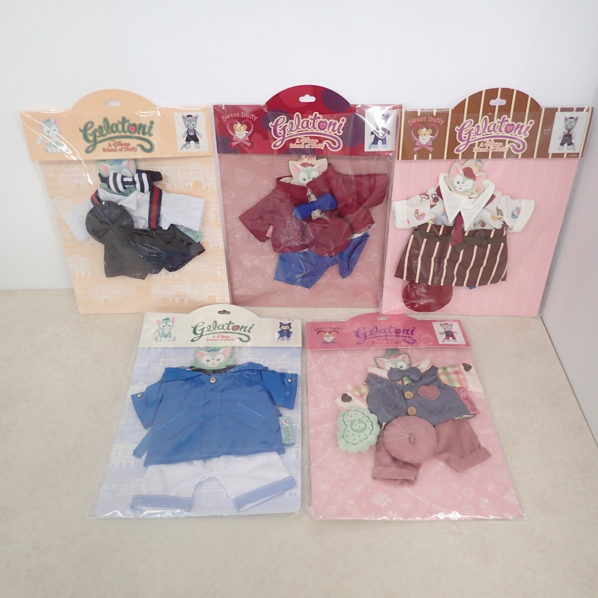 ジェラトーニ ぬいぐるみコスチューム スウィート?ダッフィー 等 まとめて5點(diǎn)セット Disney ディズニー【IO