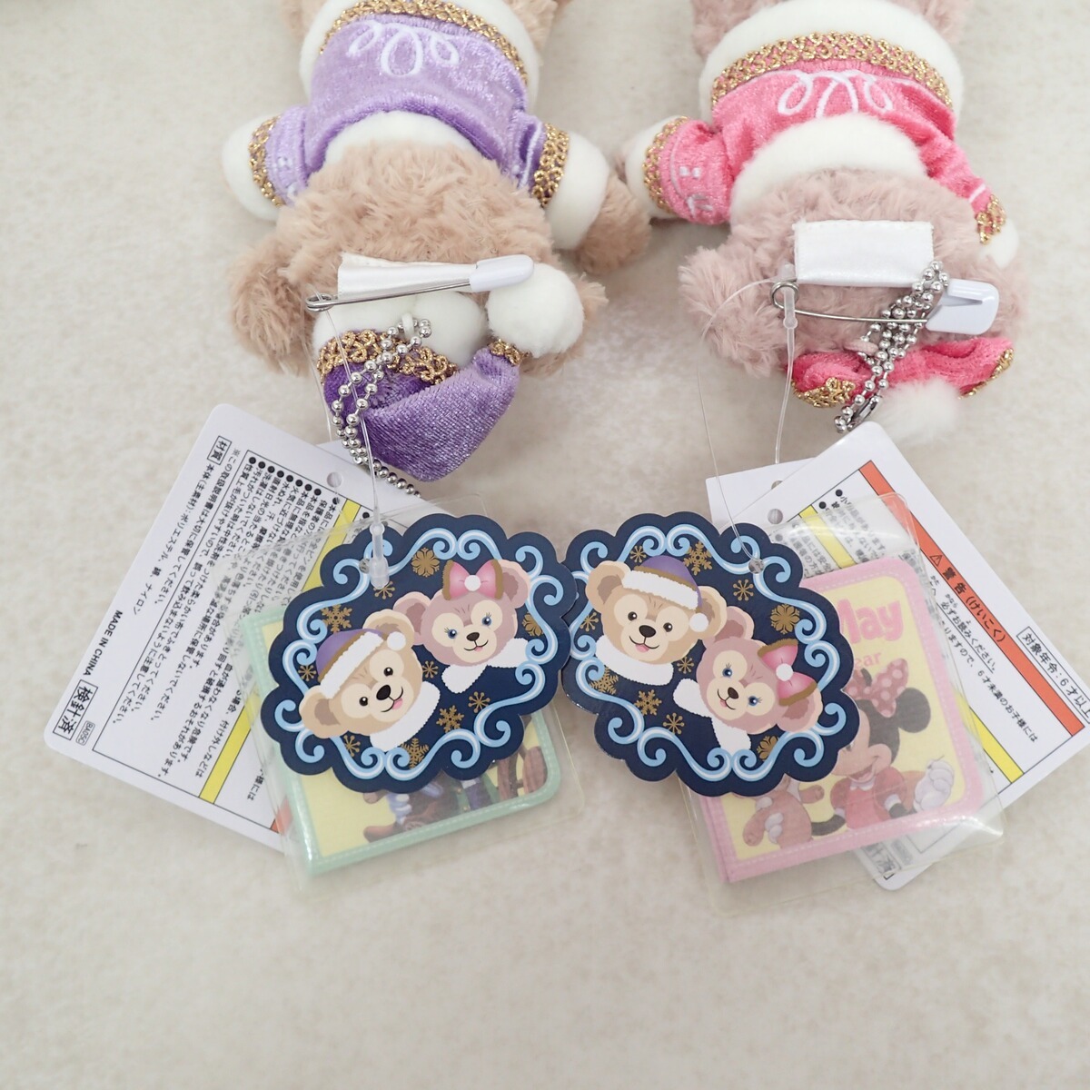 ダッフィー&フレンズ ぬいぐるみバッジ/ぬいぐるみストラップ ザ?ハピネス?イヤー/Cape Cod Holiday 等 Set タグ付 ディズニー【IO