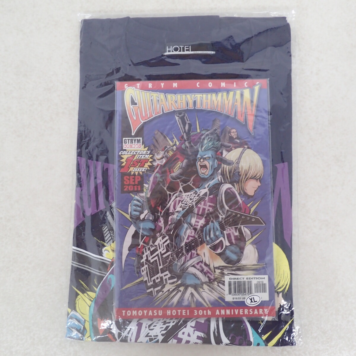 布袋寅泰 Tシャツ GUITARHYTHM MAN TOMOYASU HOTEI 30th ANNIVERSARY XLサイズ【IO