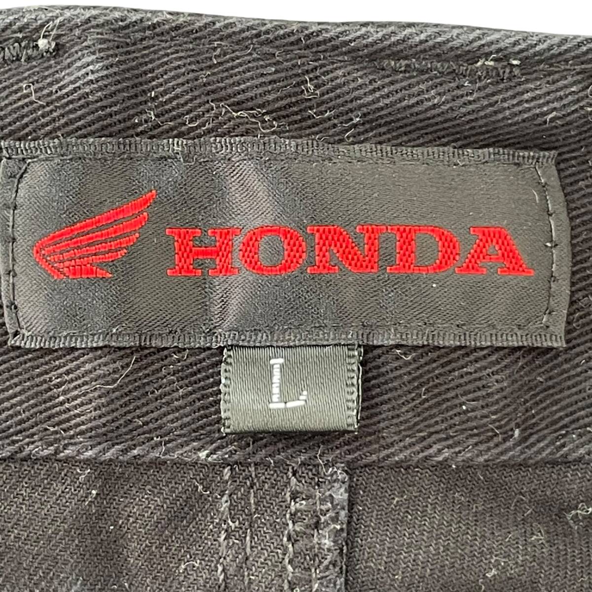 【即決】 HONDA ホンダ OSYEX-12D コットンカーゴパンツ ライディングパンツ Lサイズ ブラック系 黒系 22096-80_画像3
