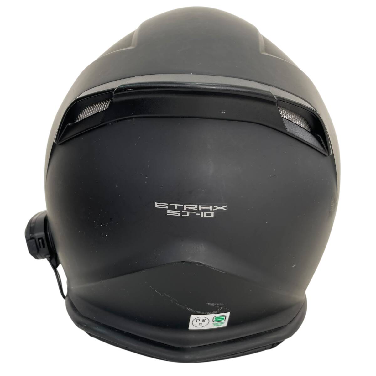 【即決】 LEAD リード工業(yè) SJ-10 STRAX ジェットヘルメット ※インカム(SENA SF１ 動作確認済み)付き FREE(57-60cm未満) 黒系 22433-100