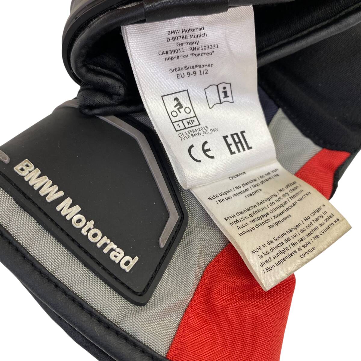 【美品】 BMW Motorrad モトラッド GS DRYグローブGORE-TEXゴアテックス EU9-9 1/2サイズ　ブラック系/黒系　23854-60_画像3