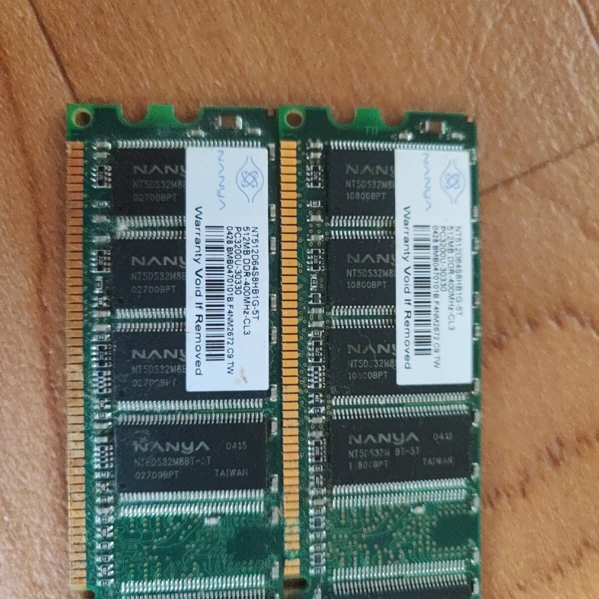 512MB DDR400MHZ CL3 2枚_画像1