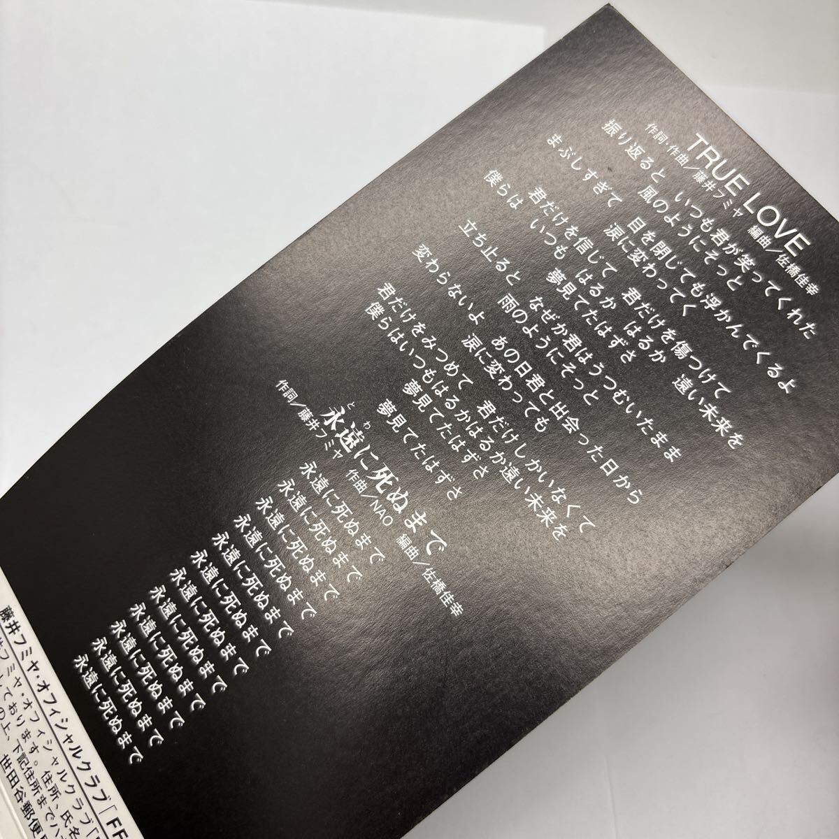 美盤 CD 8㎝ TRUE LOVE/藤井フミヤ_画像6