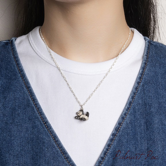 パルナートポック 送料無料 でんぐり返し ネックレス パンダ アクセサリー ペンダント ブラフシューペリア 雑貨 小物_画像9