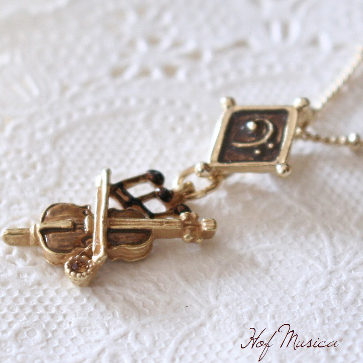 ホーフムジカ パルナートポック 送料無料 チェロ・ブラン Cello Brun ネックレス アクセサリー ペンダント 楽器 チェロ_画像2