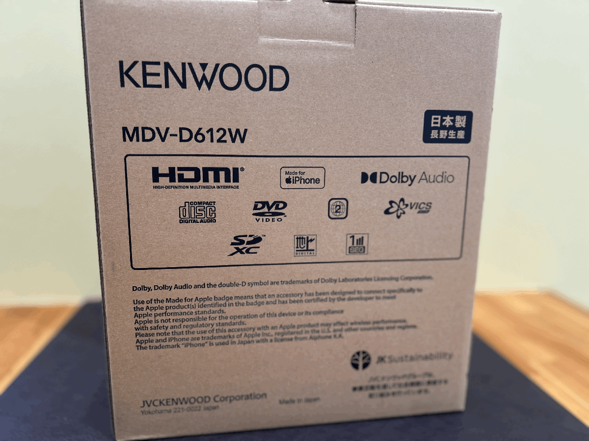 【同梱不可】1円スタート　KENWOOD ケンウッド MDV-D612W 彩速ナビ 未使用品