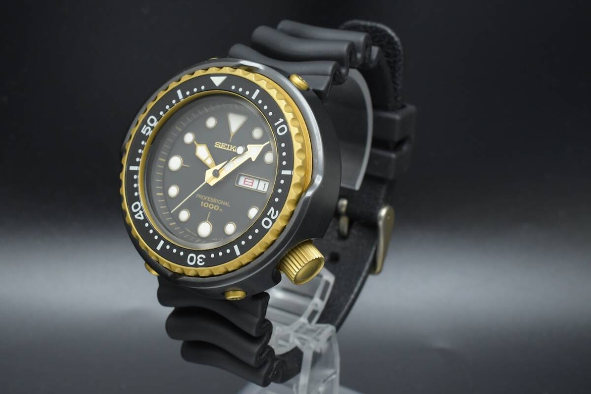 美品 SEIKO PROFESSIONAL 1000m Ref:7C46-7008 セイコー ダイバー クォーツ デイデイト 腕時(shí)計(jì) ■35634