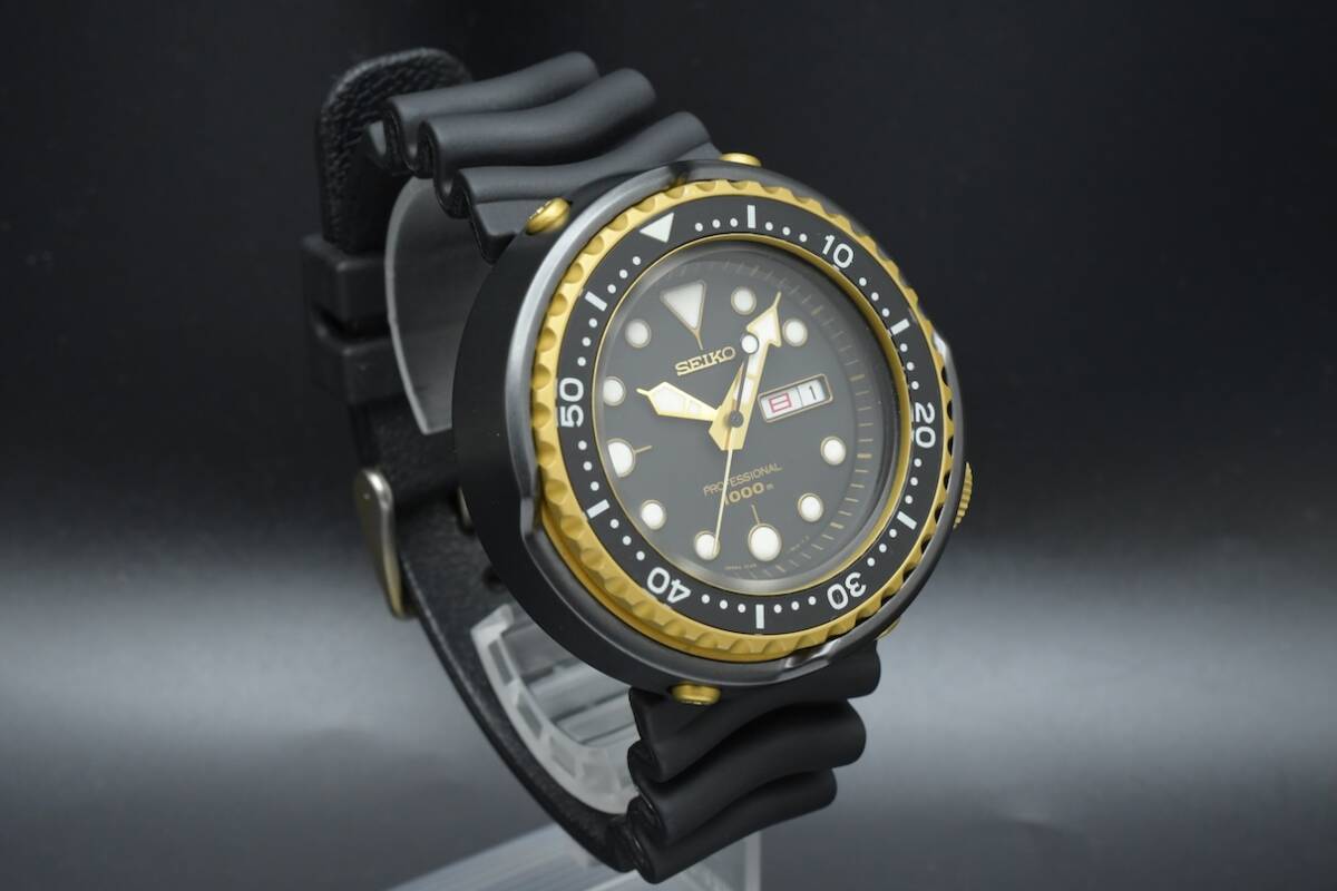 美品 SEIKO PROFESSIONAL 1000m Ref:7C46-7008 セイコー ダイバー クォーツ デイデイト 腕時(shí)計(jì) ■35634