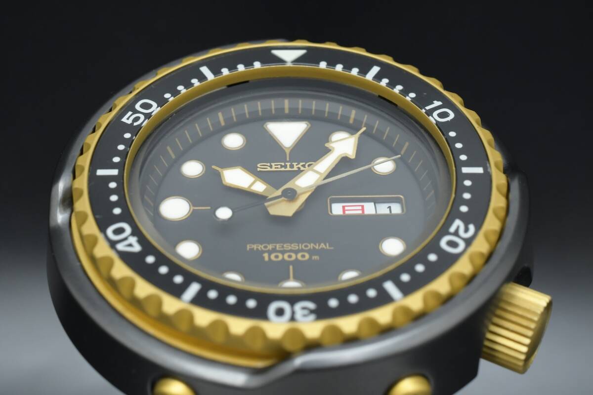 美品 SEIKO PROFESSIONAL 1000m Ref:7C46-7008 セイコー ダイバー クォーツ デイデイト 腕時(shí)計(jì) ■35634