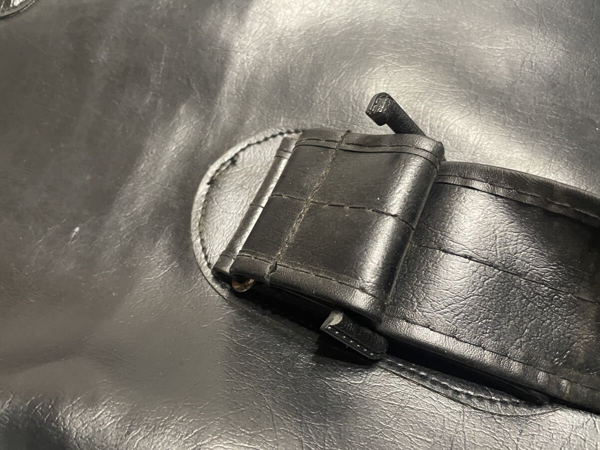 bass soft case ベース エレキベース ソフトケース ケース leather レザー 革製 持ち運び 黒 ブラック 即有り_画像10