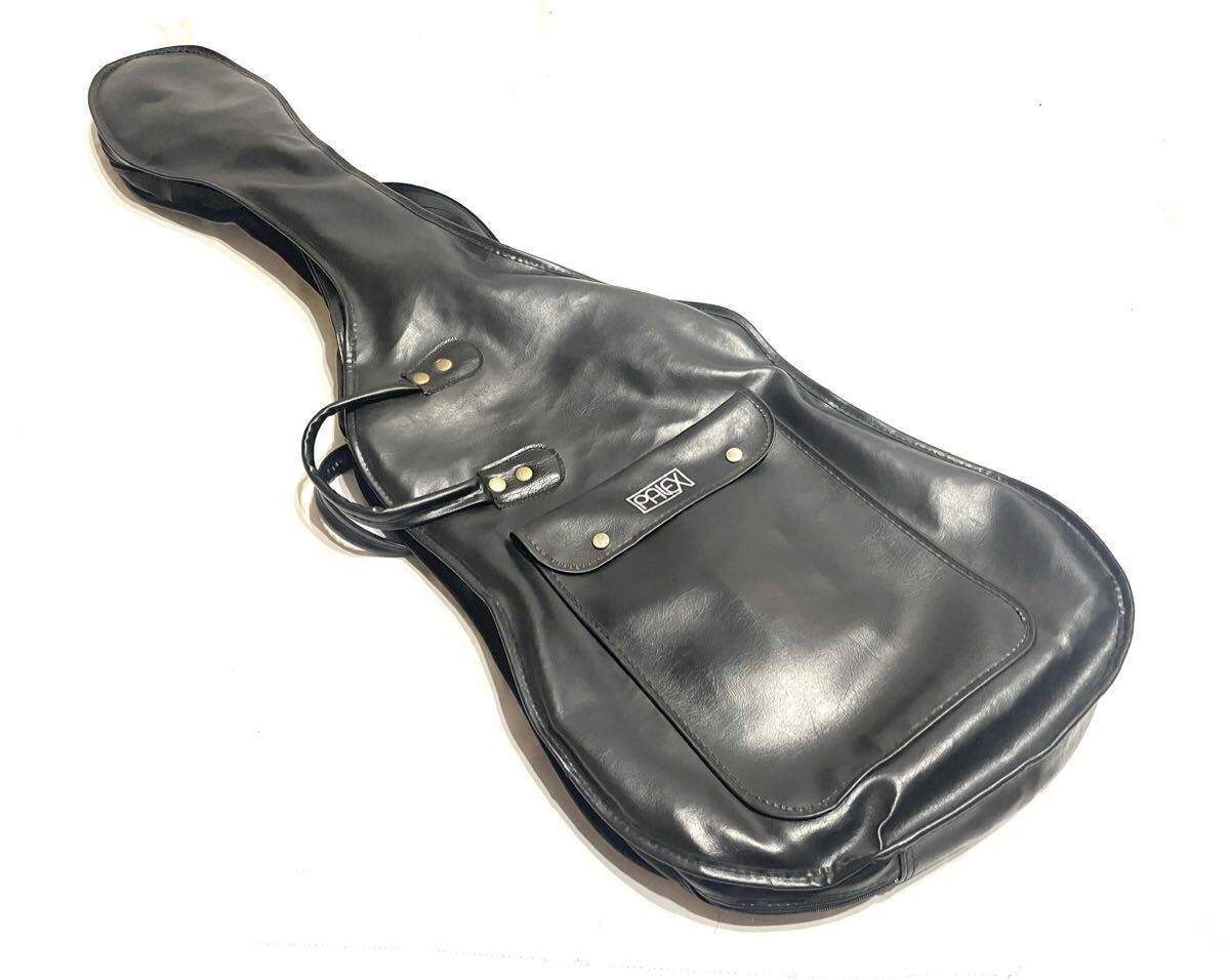 bass soft case ベース エレキベース ソフトケース ケース leather レザー 革製 持ち運び 黒 ブラック 即有り_画像1