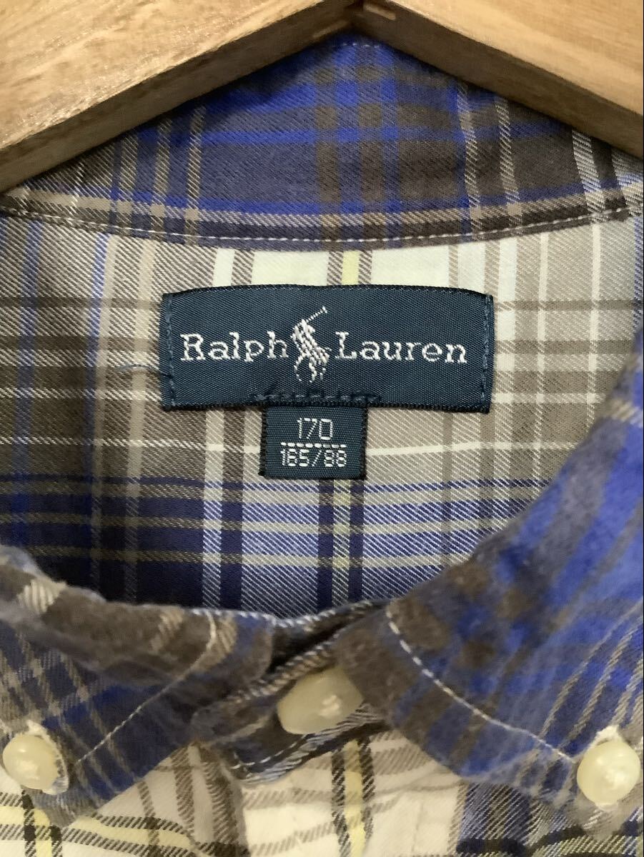 RALPH LAUREN ラルフローレン 長袖シャツ ボタンダウンシャツ ブルー ボーイズ 子供服 セレクト カジュアル _画像3