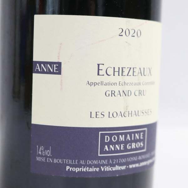 1円~ANNE GROS（アンヌ グロ）エシェゾー グランクリュ レ ロアショース 2020 14％ 750ml T25I120004