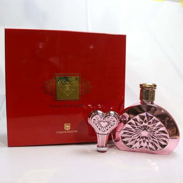 1円~リカーマイスター フォーチュンハート クリスタル ローズ ゴールド ピンク 40％ 750ml（重量 1712g）G25I190037