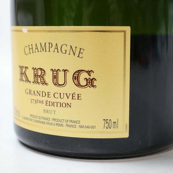 1円~KRUG（クリュッグ）グランキュヴェ ブリュット 12.5％ 750ml ※ラベルキズ G25I190069