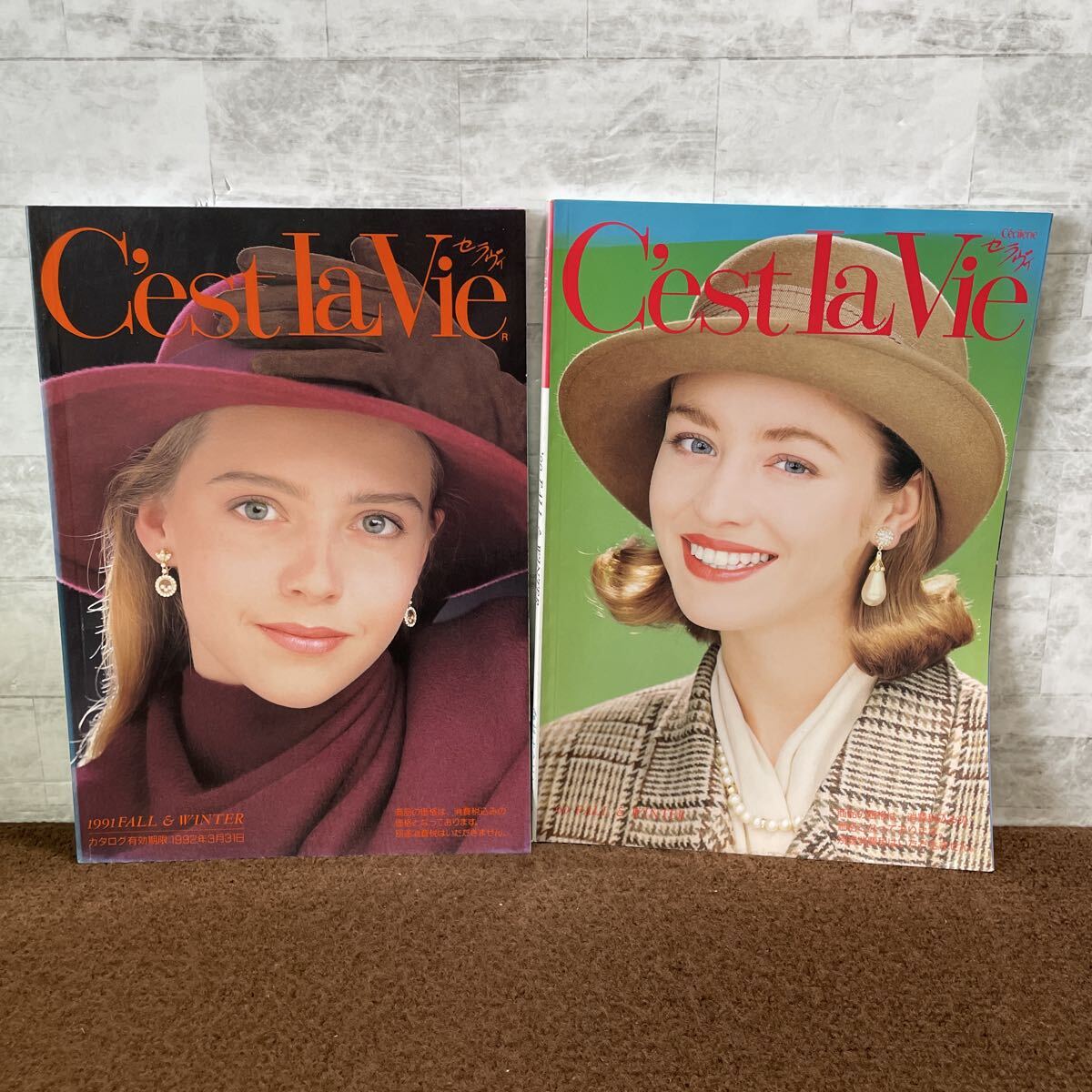 M14●2冊 セラヴィ CestLaVie 通販カタログ 1991年7月秋冬 1990年7月秋冬 セシール レディース メンズ ファッション 外人モデル 平成250929_画像1