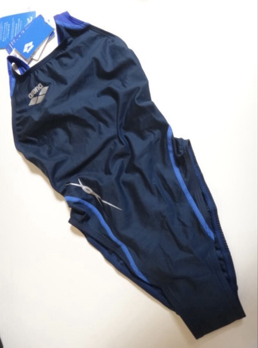 【新品未使用】arena アリーナ 競泳水着 nux-w ニュークスW RIMIC リミック サイズL FAR-8515WH NVBL ネイビー 紺 
