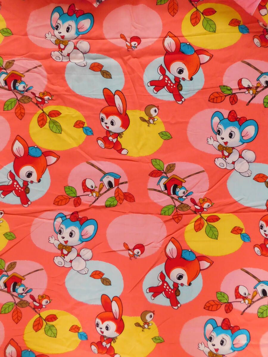 レトロ生地★可愛い動物_画像1