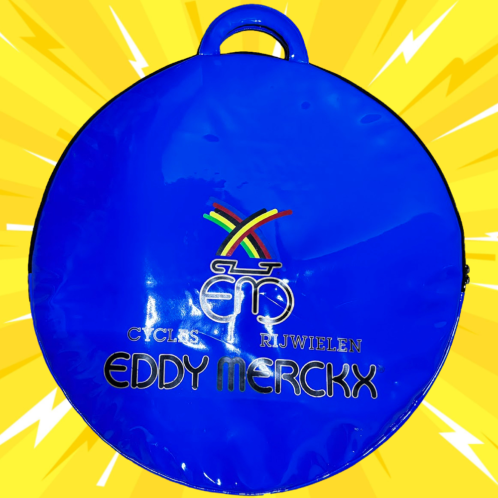 【未使用】EDDY MERCKX(エディメルクス)ホイールバッグ(ブルー/700C/ホイール1本収納タイプ/直筆サインプリント入り)【非売品】