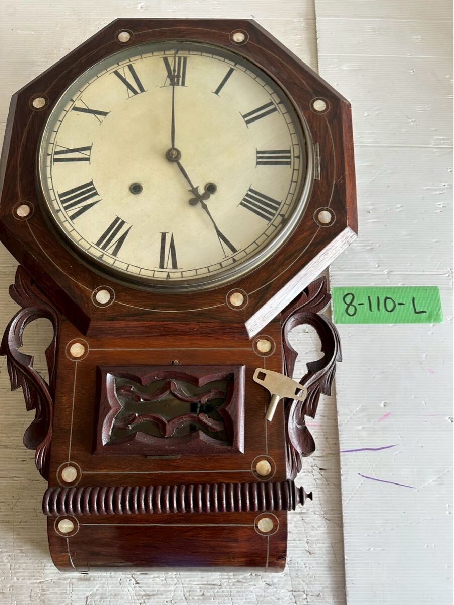 8-110-L 古時計 掛時計 振り子時計 アンティーク