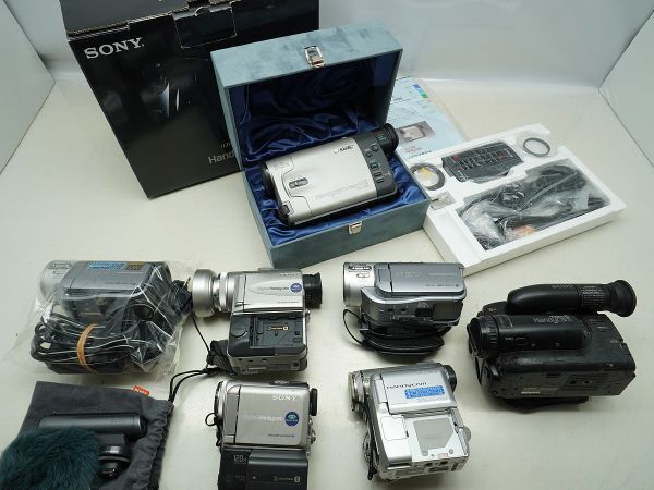 ★SONY/ソニービデオカメラなど★Handycam/CCD-TR555/HDR-HC3/HC3/DCR-PC350/Video8/ 等 計:7點まとめ【ジャンク品】31846