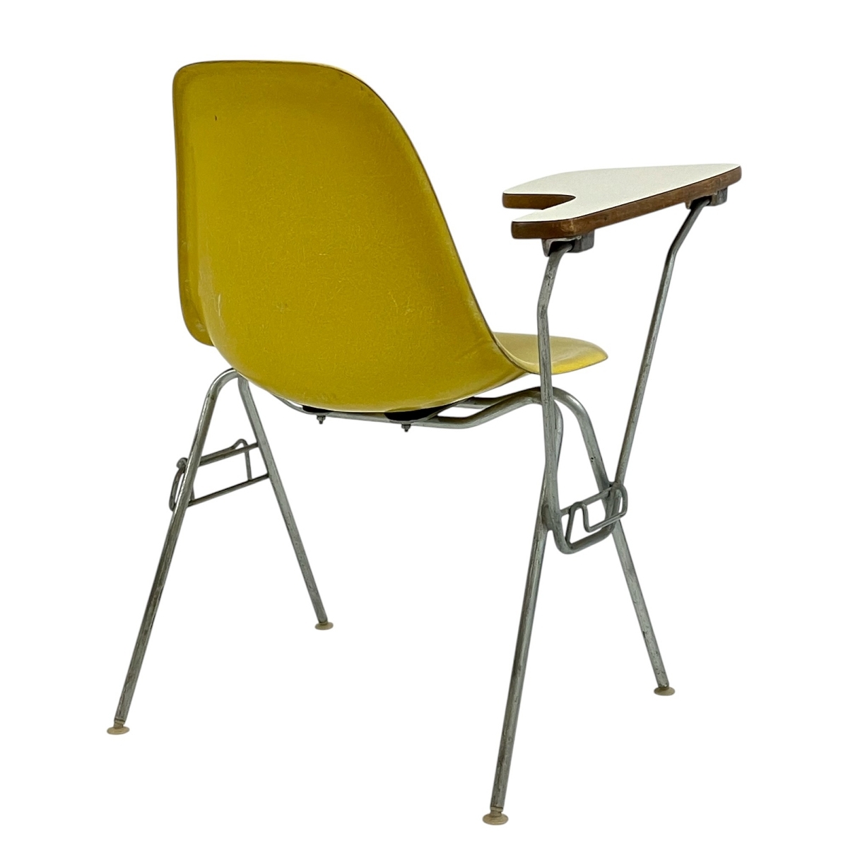 Herman Miller スクールベース付き シェルチェア 右利き用 イエロー インテリア 椅子 ハーマンミラー 中古 楽 T9907919_画像9