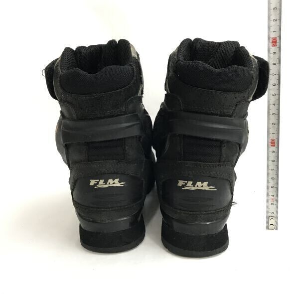 FLM by POLO/ポロ☆プロテクター付/ライディング/ショート丈バイクブーツ【24.0-24.5/黒】オンロード/オフロード/Boots/shoes◇bWB115-3_画像3