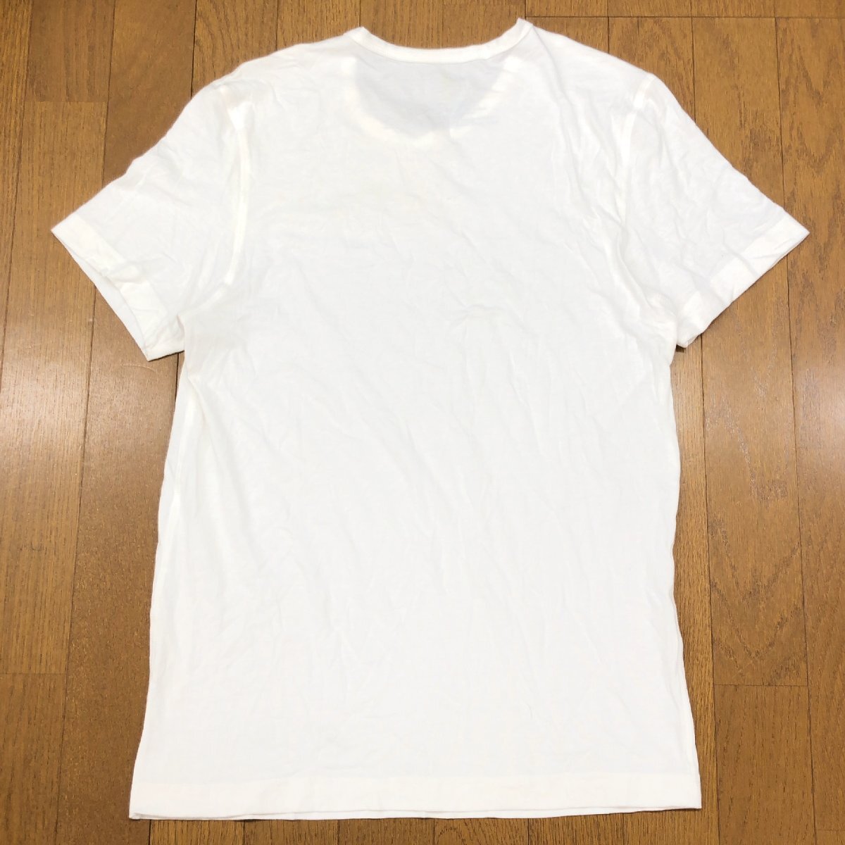 TOMMY HILFIGER トミーヒルフィガー ロゴプリント ストレッチ ソフトタッチ コットン Tシャツ S 白 ホワイト 半袖 白T 光沢 メンズ 紳士