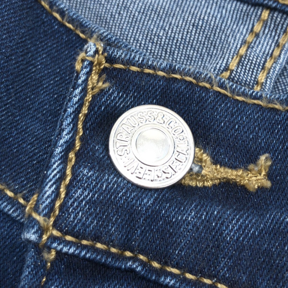美品 Levi’s リーバイス 711 SKINNY ストレッチ スキニー デニム パンツ 28 w74 濃紺 インディゴ ジーンズ テーパードパンツ レディース_画像6