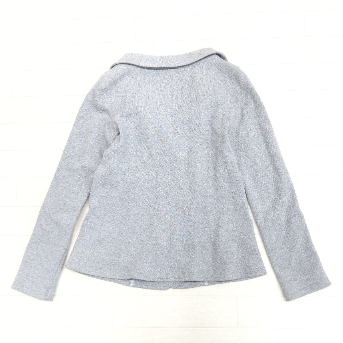 美品 JUNKO SHIMADA ジュンコシマダ コットン100% テーラードジャケット 38(M) グレー 羽織り 春夏 國內(nèi)正規(guī)品 レディース 婦人