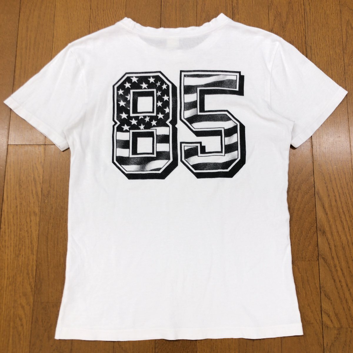 TOMMY HILFIGER トミーヒルフィガー バックプリント コットン Tシャツ S 白 ホワイト 半袖 白T アメカジ 日本制 國(guó)內(nèi)正規(guī)品 メンズ 紳士