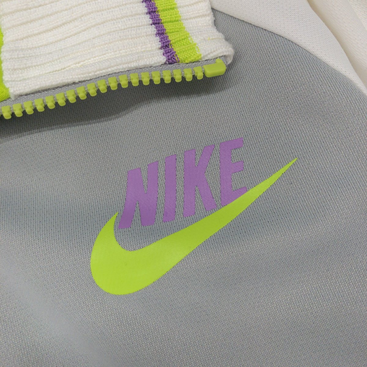 NIKE ナイキ 吸水速乾 ドライ メッシュ リブ切替 ジャージ ジャケット S トラックジャケット 羽織り トレーニング スポーツ レディース_画像4