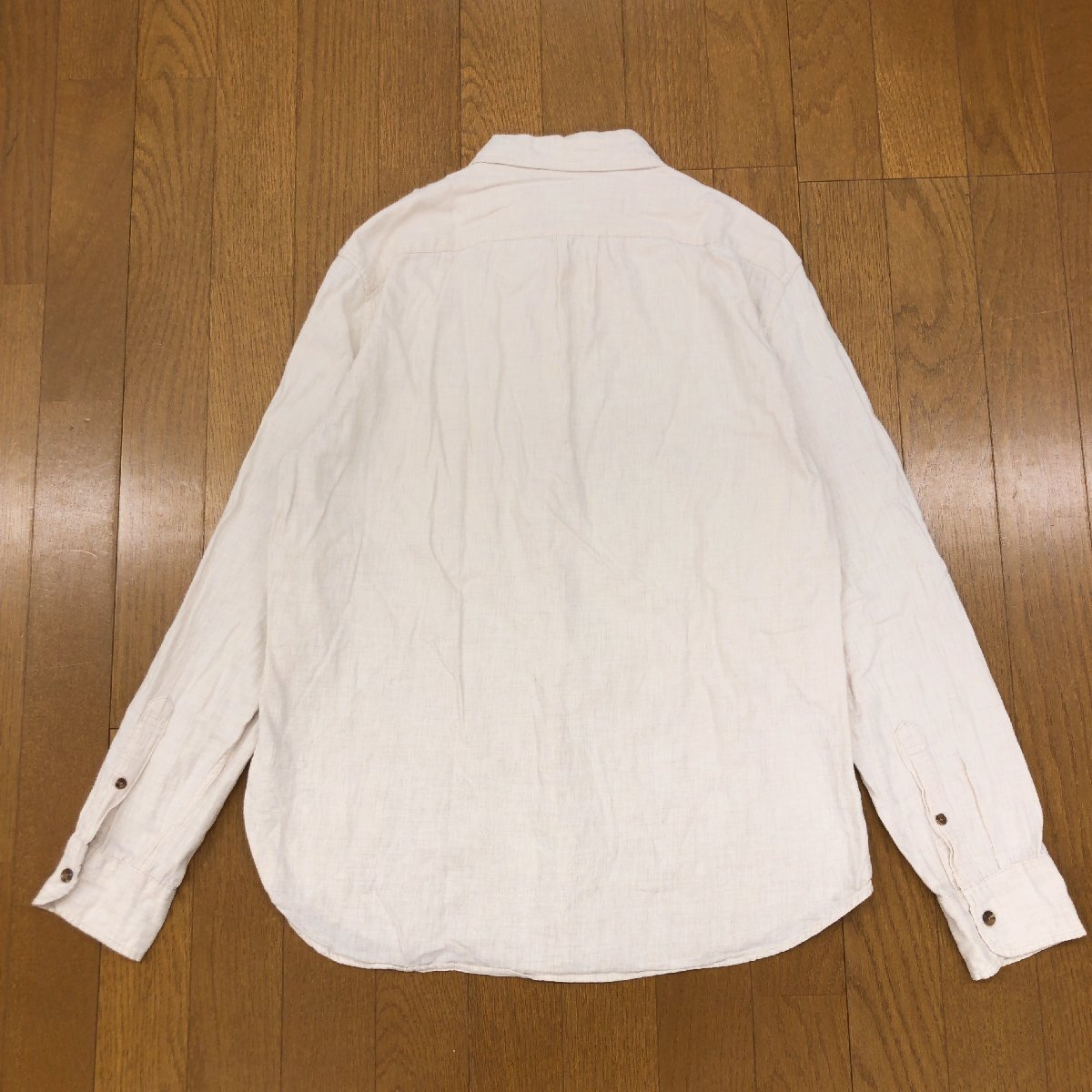 J.CREW J.クルー SLIM UNTUCKED ソフトタッチ コットン B.D. シャツ M ライトベージュ系 長袖 ノームコア カジュアル シンプル メンズ 紳士_画像2