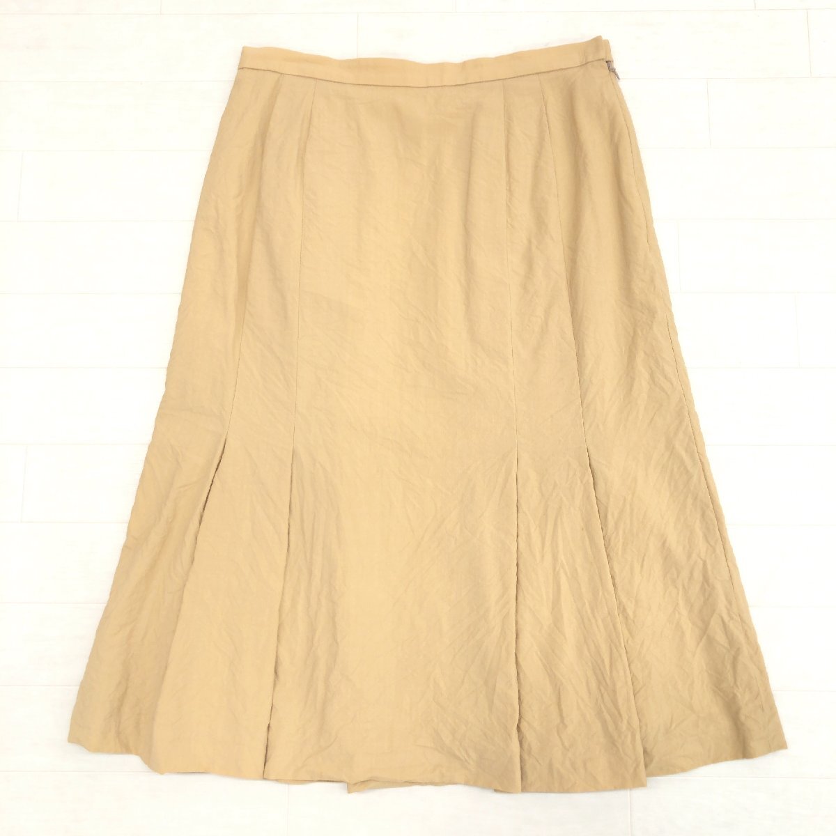 BURBERRY’S バーバリーズ ヴィンテージ ウール100% タック フレアスカート 15BR(2XL相當(dāng)) w74 VINTAGE 3L ゆったり 大きい 古著 レトロ