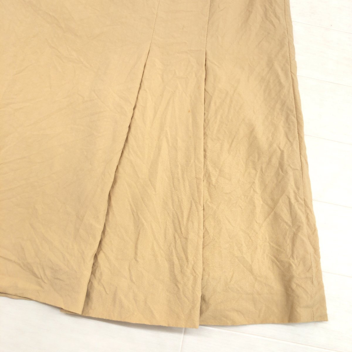 BURBERRY’S バーバリーズ ヴィンテージ ウール100% タック フレアスカート 15BR(2XL相當(dāng)) w74 VINTAGE 3L ゆったり 大きい 古著 レトロ