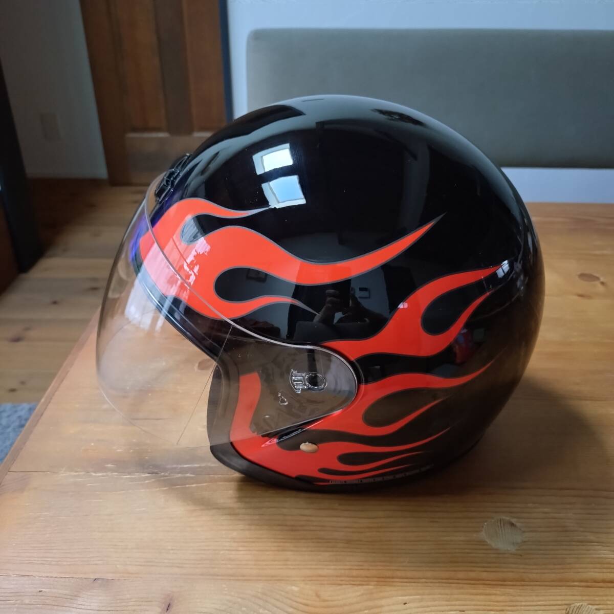 ハーレーダビッドソン　Sサイズ　オレンジフレイム　オープンフェイス