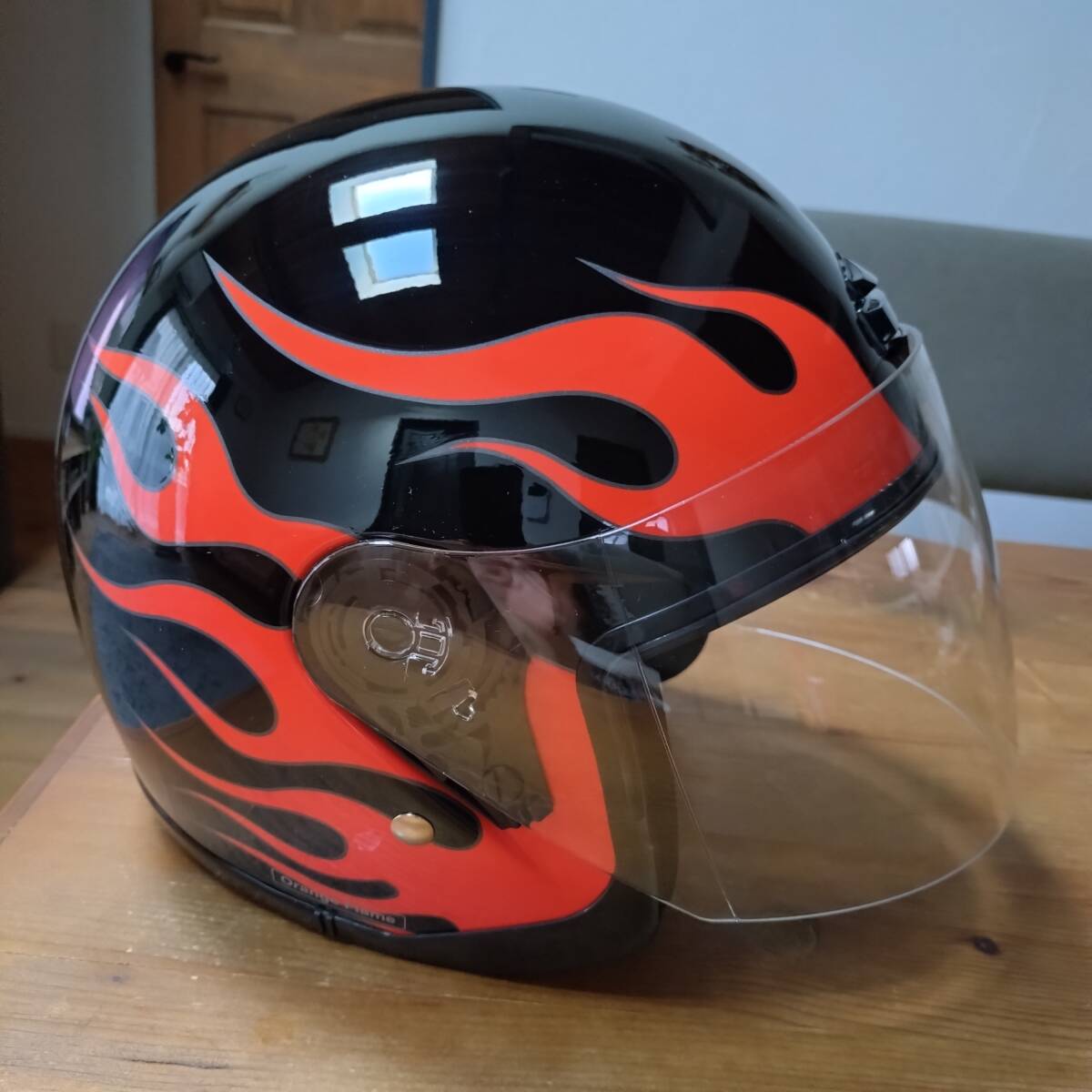 ハーレーダビッドソン　Sサイズ　オレンジフレイム　オープンフェイス