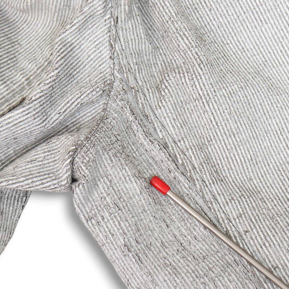 Y2K 00s★ NICOLE CLUB FOR MEN ニコルクラブ フォーメン 秋冬★ コーティング ストライプ コート Sz.48 メンズ_画像9