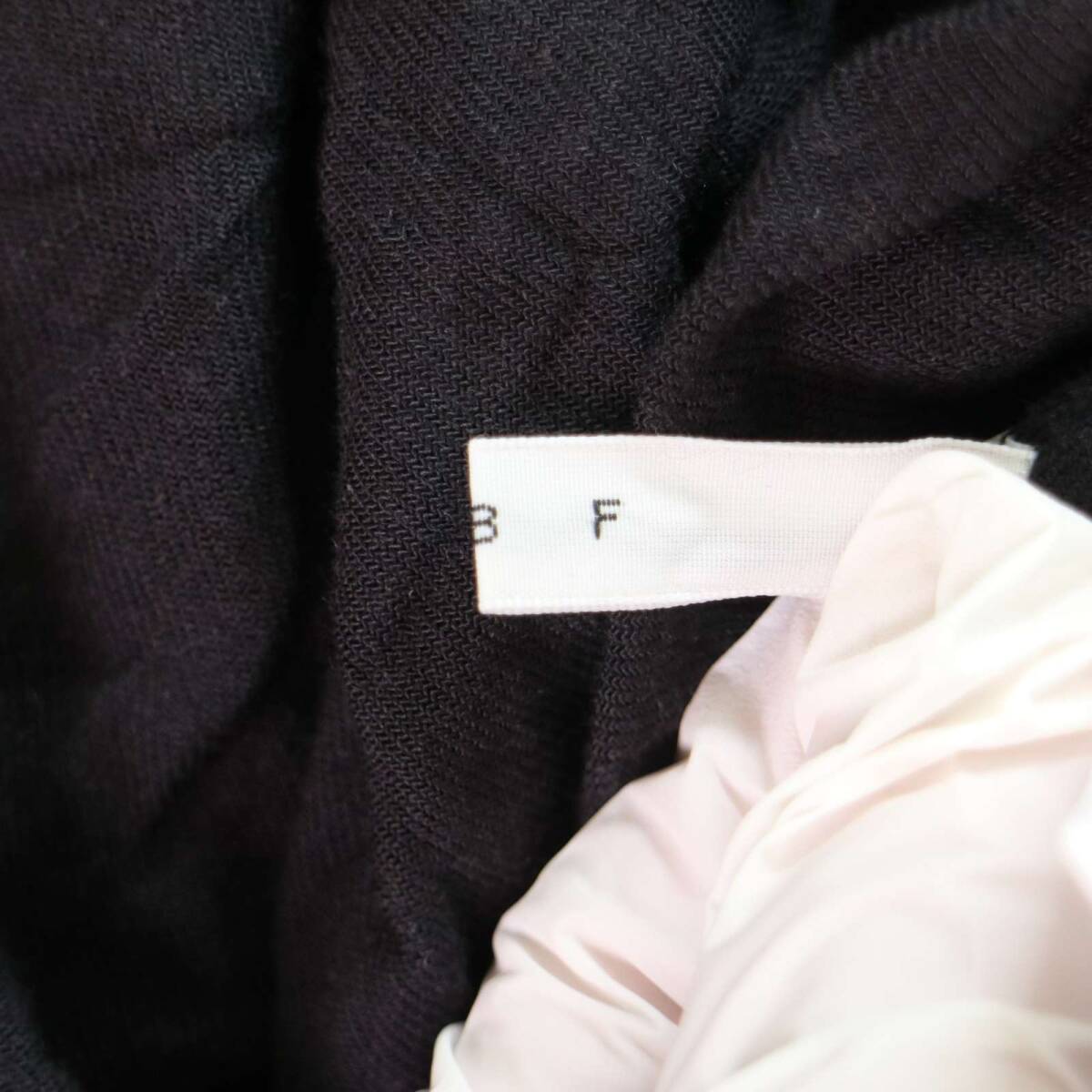 KBF ケービーエフ 春夏★ レーヨン 麻 ロング マキシ丈 スモック ワンピース Sz.One レディース 黒_画像6