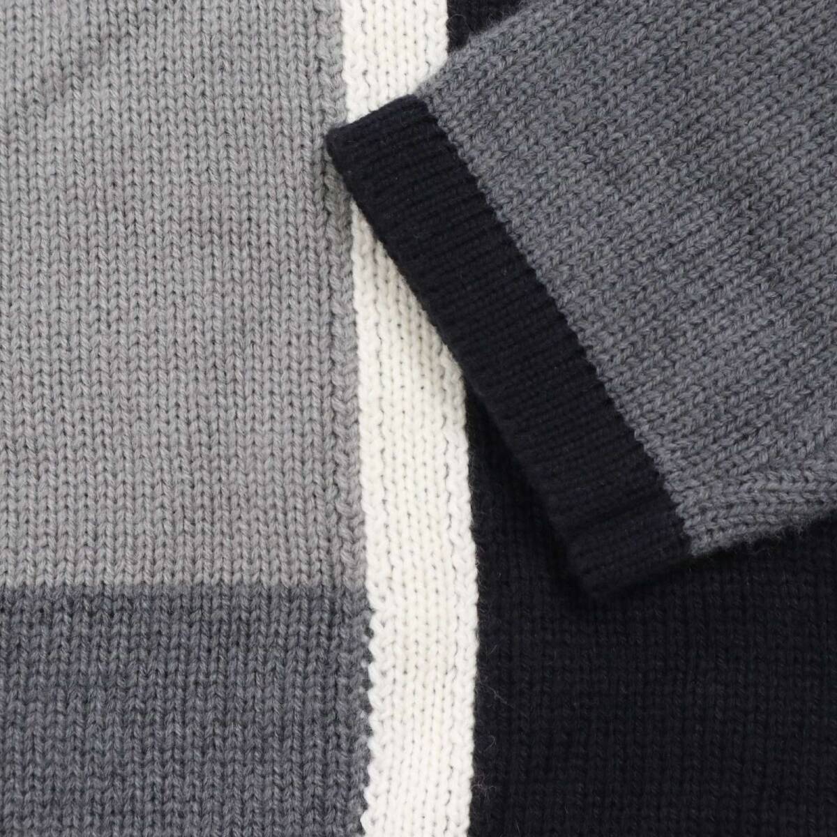rhenium HIDEAWAYS NICOLE ハイダウェイ ニコル 秋冬 ウール混★ カラーブロック ニット セーター Sz.46 メンズ_画像3