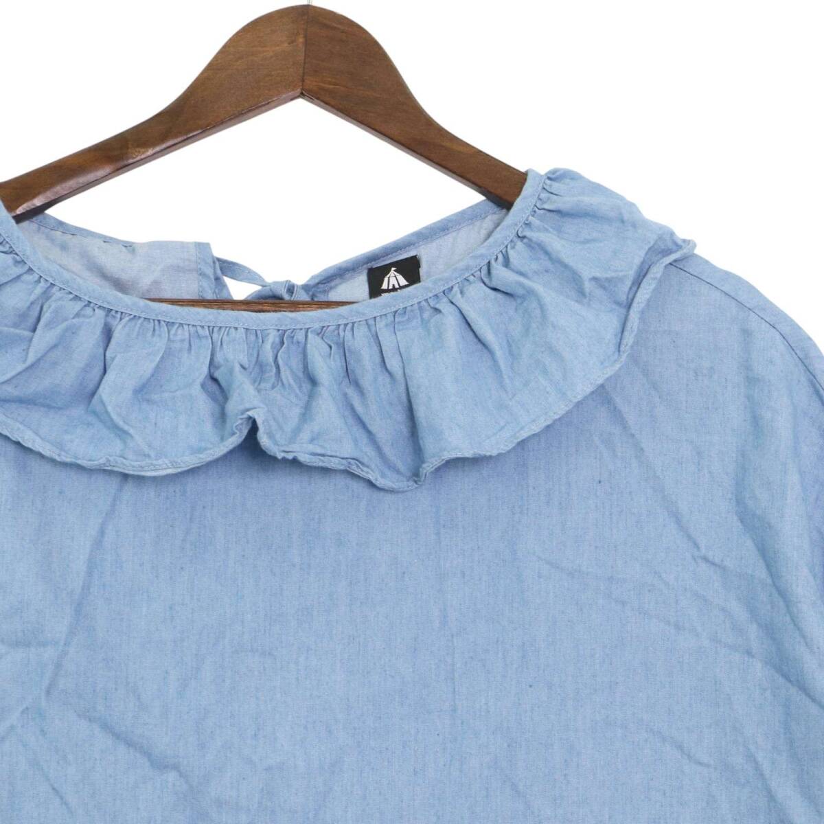 merlot メルロー 春夏★ ブラウス プルオーバー Sz.F レディース_画像2