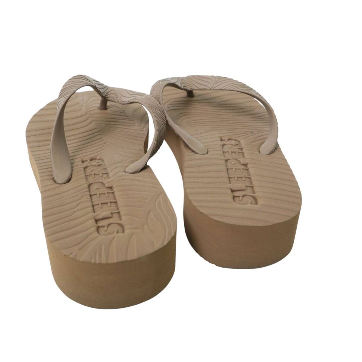 SLEEPERS スリーパーズ 春夏★ 木目調 ビーチサンダル トングサンダル フリップフロップ Sz.8 レディース_画像3