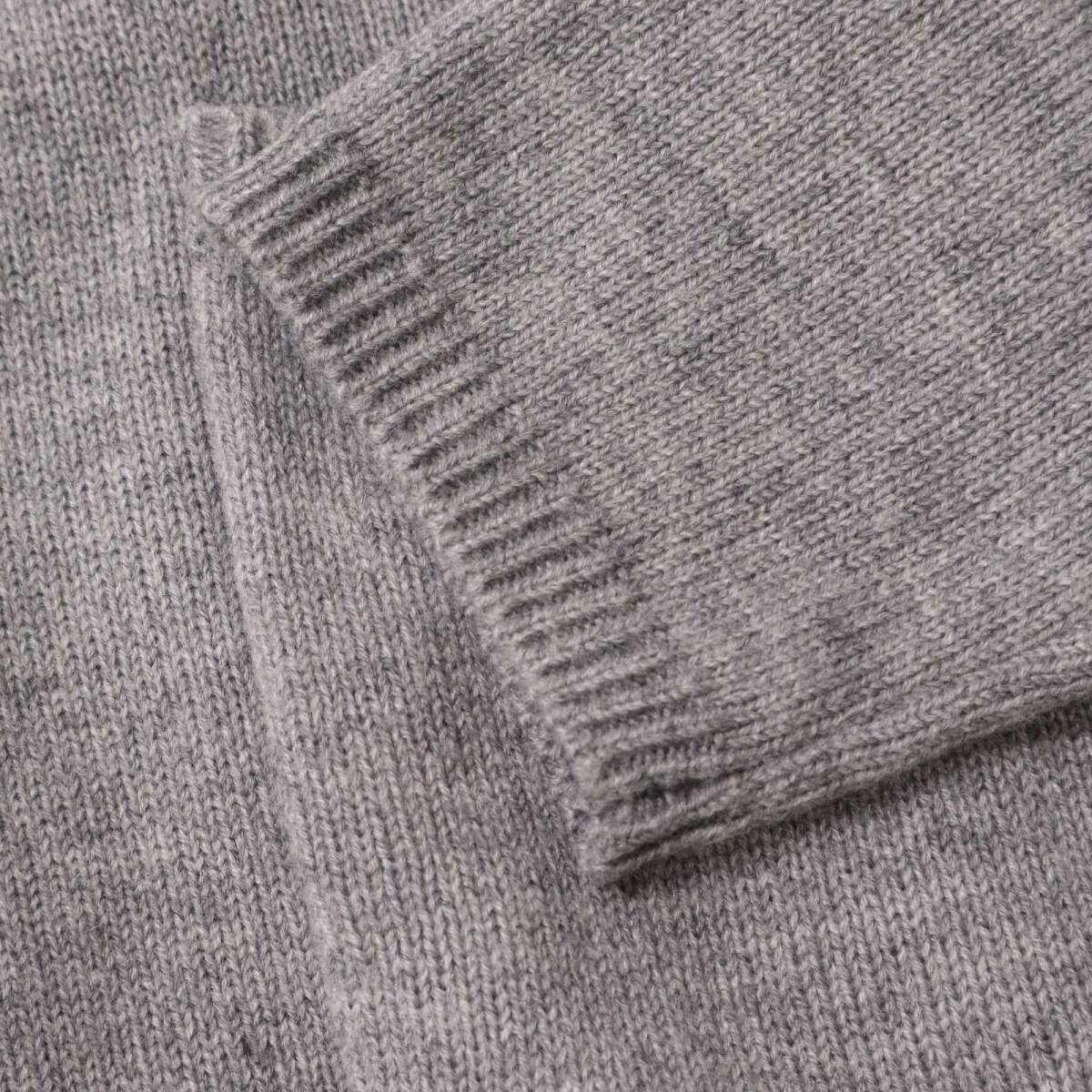 MEN'S MELROSE メンズメルローズ 秋冬 ウール混★ バイカラー フェザーヤーン ニット カーディガン 羽織り Sz.3 メンズ_画像3